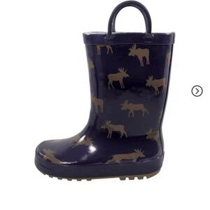 NWT Hudson Baby Moose print‎ rain boots size 3Y
